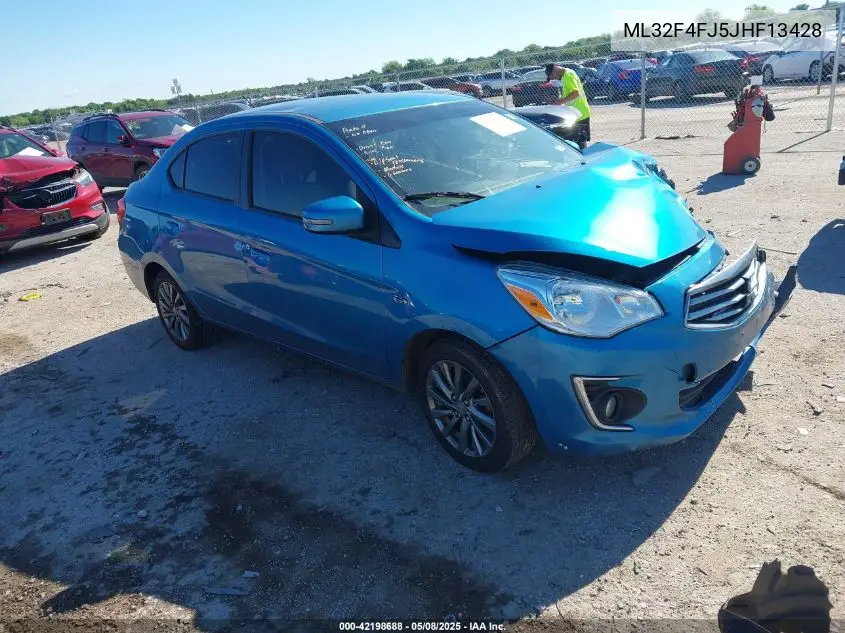 2018 Mitsubishi Mirage G4 Se VIN: ML32F4FJ5JHF13428 Lot: 42198688
