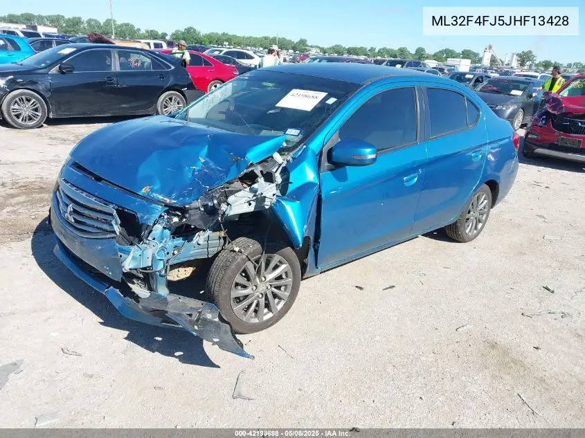 2018 Mitsubishi Mirage G4 Se VIN: ML32F4FJ5JHF13428 Lot: 42198688