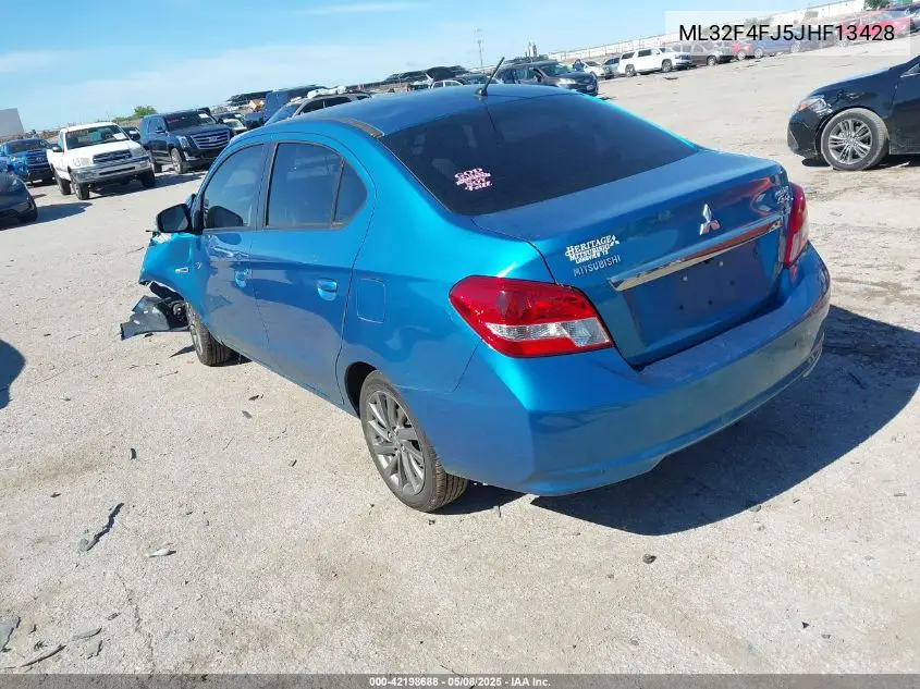 2018 Mitsubishi Mirage G4 Se VIN: ML32F4FJ5JHF13428 Lot: 42198688