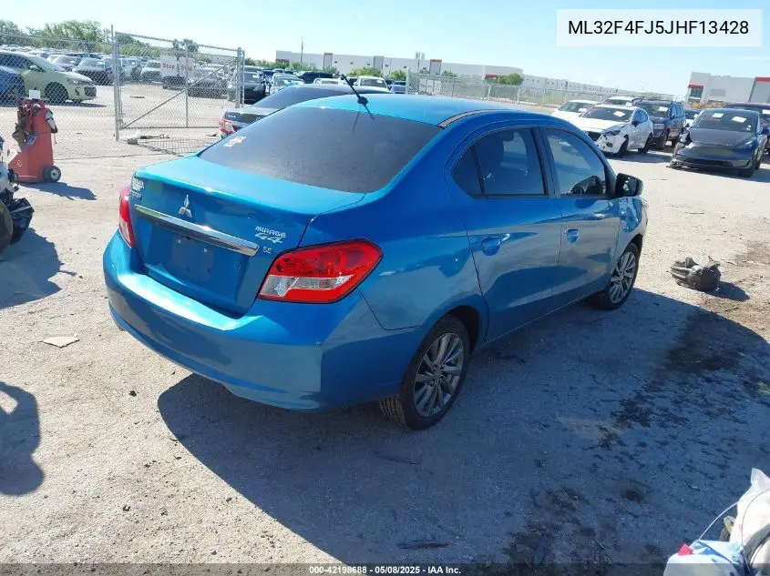 2018 Mitsubishi Mirage G4 Se VIN: ML32F4FJ5JHF13428 Lot: 42198688