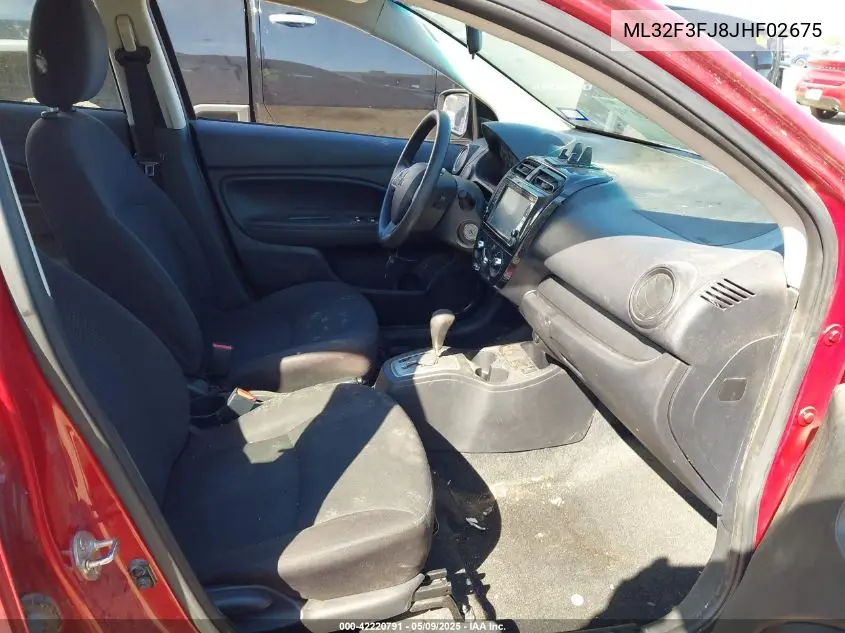 2018 Mitsubishi Mirage G4 Es VIN: ML32F3FJ8JHF02675 Lot: 42220791