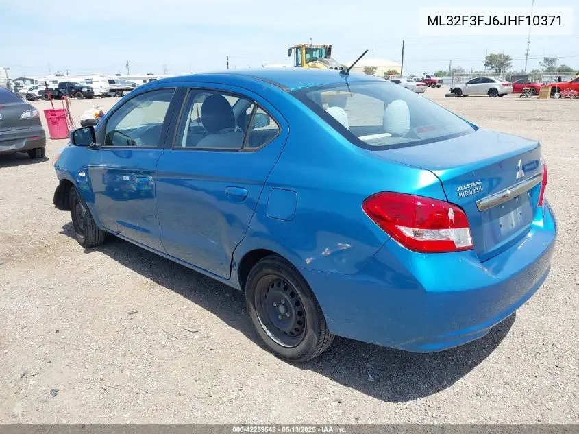 2018 Mitsubishi Mirage G4 Es VIN: ML32F3FJ6JHF10371 Lot: 42259548