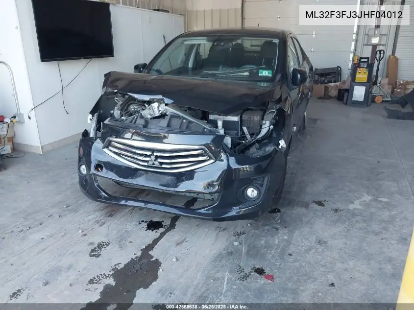 2018 Mitsubishi Mirage G4 Es VIN: ML32F3FJ3JHF04012 Lot: 42568638