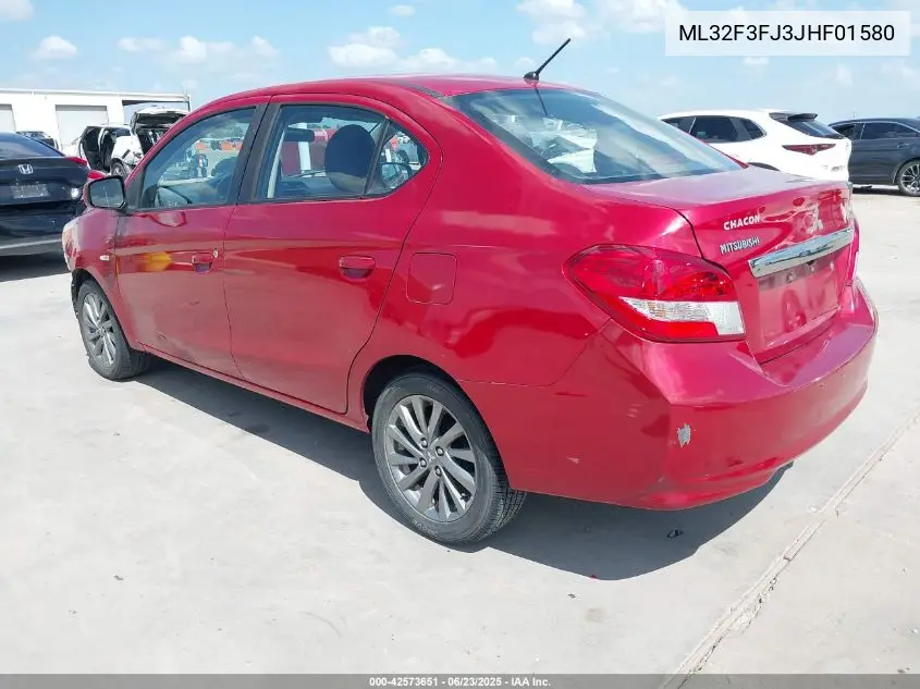 2018 Mitsubishi Mirage G4 Es VIN: ML32F3FJ3JHF01580 Lot: 42573651