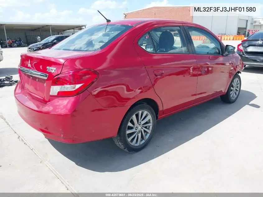 2018 Mitsubishi Mirage G4 Es VIN: ML32F3FJ3JHF01580 Lot: 42573651