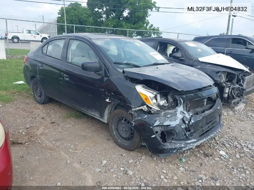 2018 Mitsubishi Mirage G4 Es VIN: ML32F3FJ8JHF04832 Lot: 42584602