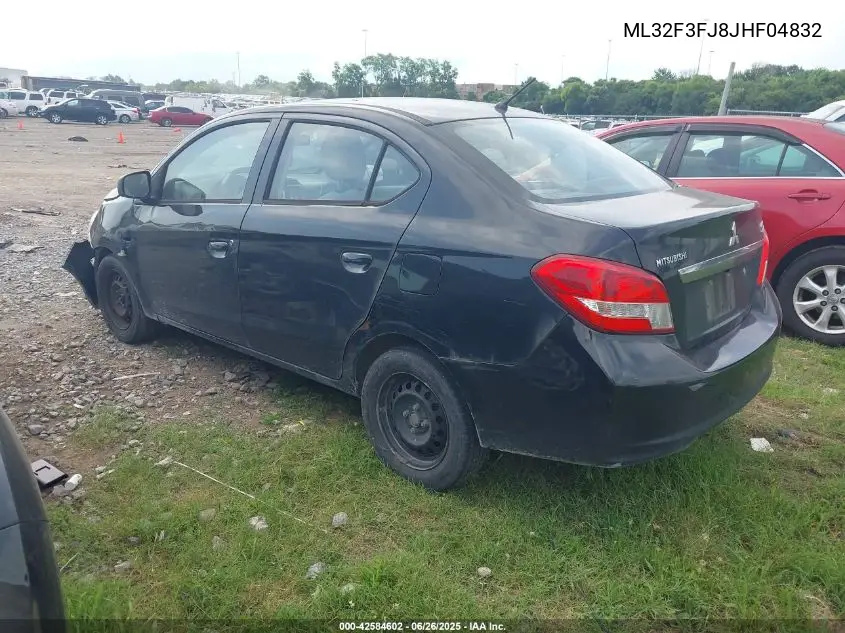 2018 Mitsubishi Mirage G4 Es VIN: ML32F3FJ8JHF04832 Lot: 42584602