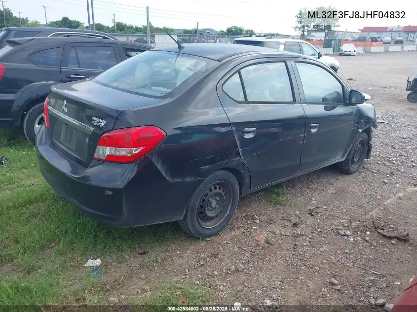 2018 Mitsubishi Mirage G4 Es VIN: ML32F3FJ8JHF04832 Lot: 42584602
