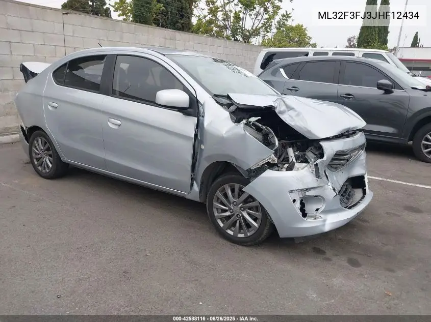 2018 Mitsubishi Mirage G4 Es VIN: ML32F3FJ3JHF12434 Lot: 42588116