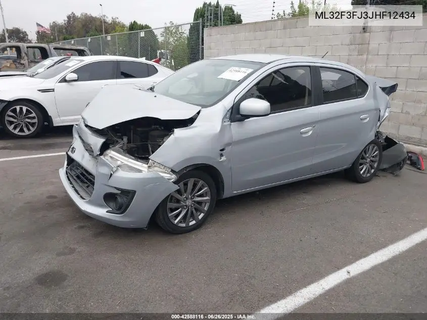 2018 Mitsubishi Mirage G4 Es VIN: ML32F3FJ3JHF12434 Lot: 42588116