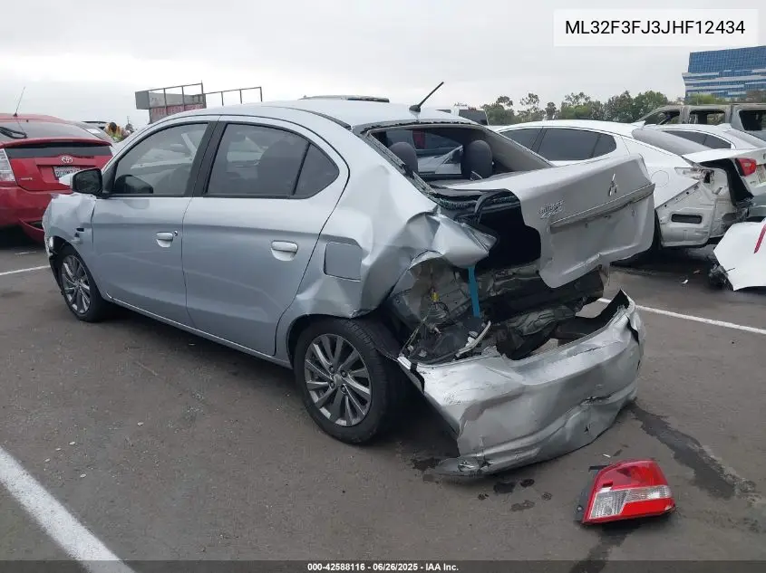 2018 Mitsubishi Mirage G4 Es VIN: ML32F3FJ3JHF12434 Lot: 42588116