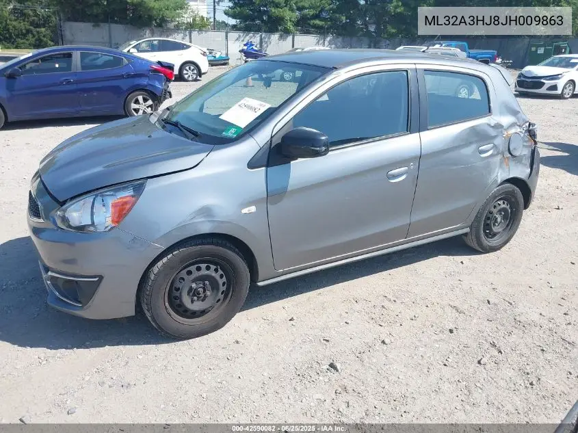 2018 Mitsubishi Mirage Es VIN: ML32A3HJ8JH009863 Lot: 42590082