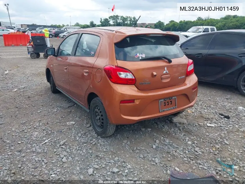 2018 Mitsubishi Mirage Es VIN: ML32A3HJ0JH011459 Lot: 42593784
