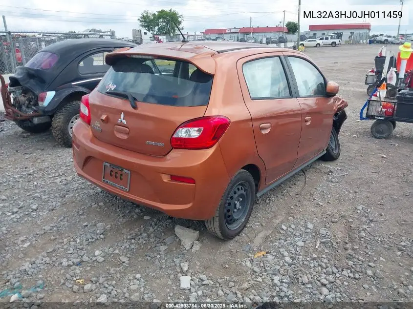 2018 Mitsubishi Mirage Es VIN: ML32A3HJ0JH011459 Lot: 42593784