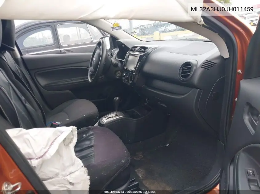 2018 Mitsubishi Mirage Es VIN: ML32A3HJ0JH011459 Lot: 42593784