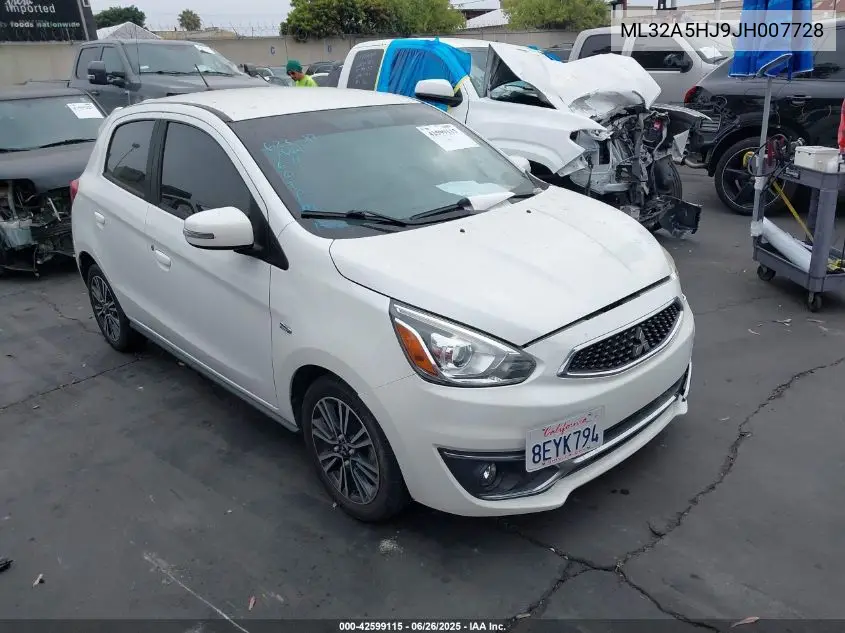 2018 Mitsubishi Mirage Gt VIN: ML32A5HJ9JH007728 Lot: 42599115