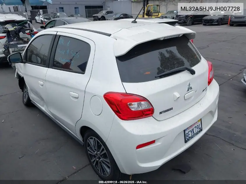 2018 Mitsubishi Mirage Gt VIN: ML32A5HJ9JH007728 Lot: 42599115