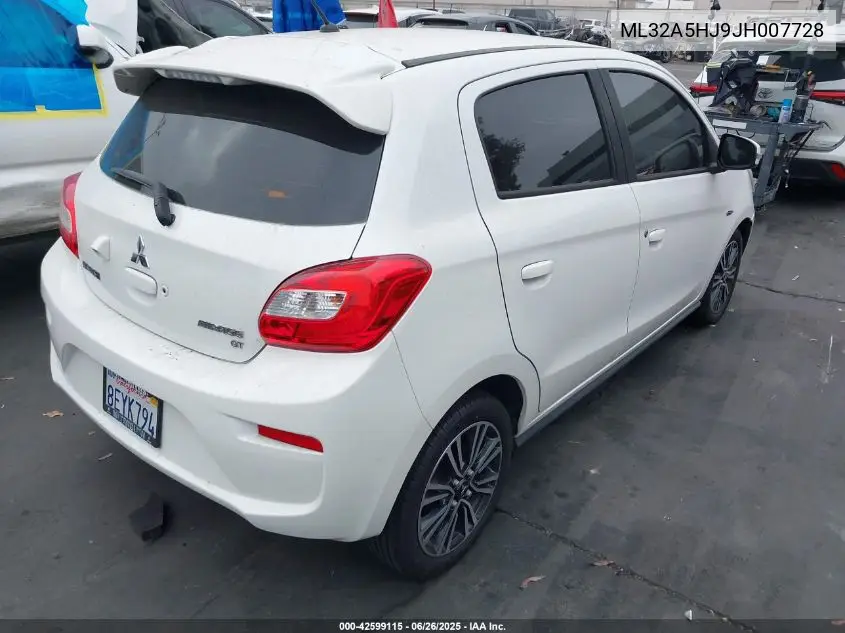 2018 Mitsubishi Mirage Gt VIN: ML32A5HJ9JH007728 Lot: 42599115