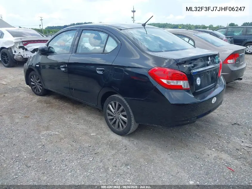 2018 Mitsubishi Mirage G4 Es VIN: ML32F3FJ7JHF06247 Lot: 42618648