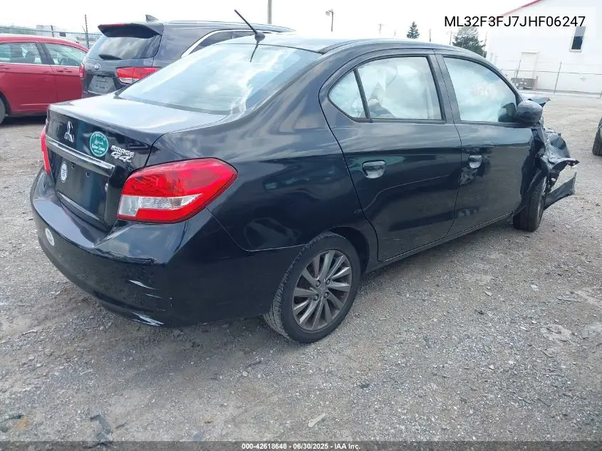 2018 Mitsubishi Mirage G4 Es VIN: ML32F3FJ7JHF06247 Lot: 42618648