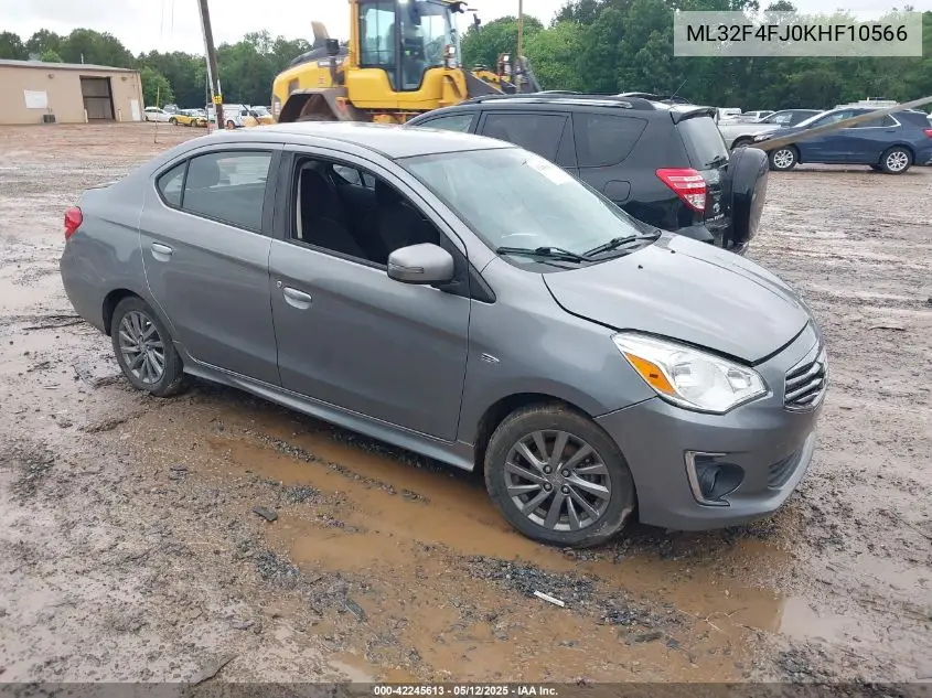 2019 Mitsubishi Mirage G4 Se VIN: ML32F4FJ0KHF10566 Lot: 42245613