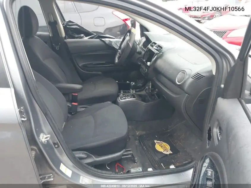 2019 Mitsubishi Mirage G4 Se VIN: ML32F4FJ0KHF10566 Lot: 42245613