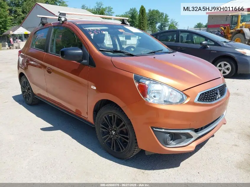 2019 Mitsubishi Mirage Le VIN: ML32A5HJ9KH011666 Lot: 42588370