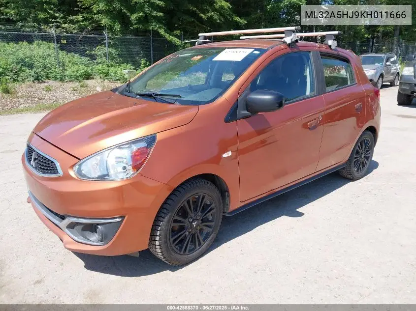 2019 Mitsubishi Mirage Le VIN: ML32A5HJ9KH011666 Lot: 42588370