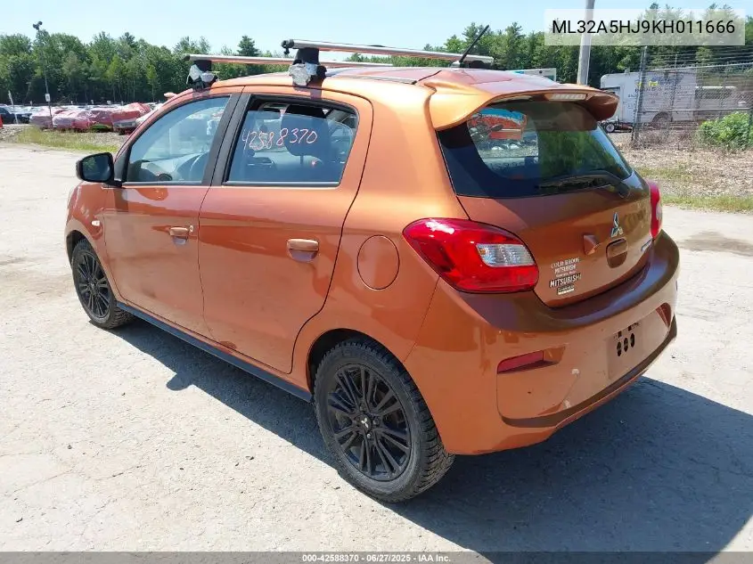 2019 Mitsubishi Mirage Le VIN: ML32A5HJ9KH011666 Lot: 42588370