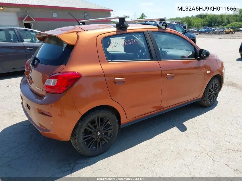 2019 Mitsubishi Mirage Le VIN: ML32A5HJ9KH011666 Lot: 42588370