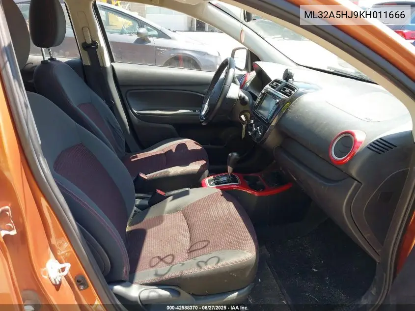 2019 Mitsubishi Mirage Le VIN: ML32A5HJ9KH011666 Lot: 42588370