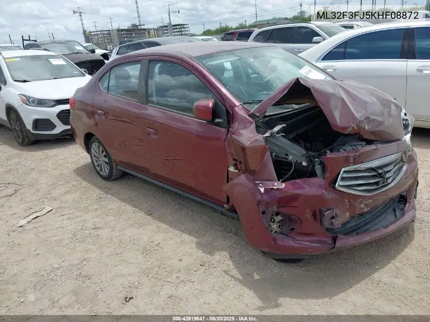 2019 Mitsubishi Mirage G4 Es VIN: ML32F3FJ5KHF08872 Lot: 42619647