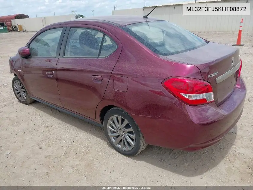 2019 Mitsubishi Mirage G4 Es VIN: ML32F3FJ5KHF08872 Lot: 42619647