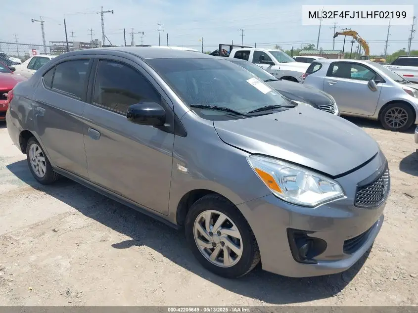 2020 Mitsubishi Mirage G4 Le VIN: ML32F4FJ1LHF02199 Lot: 42205649