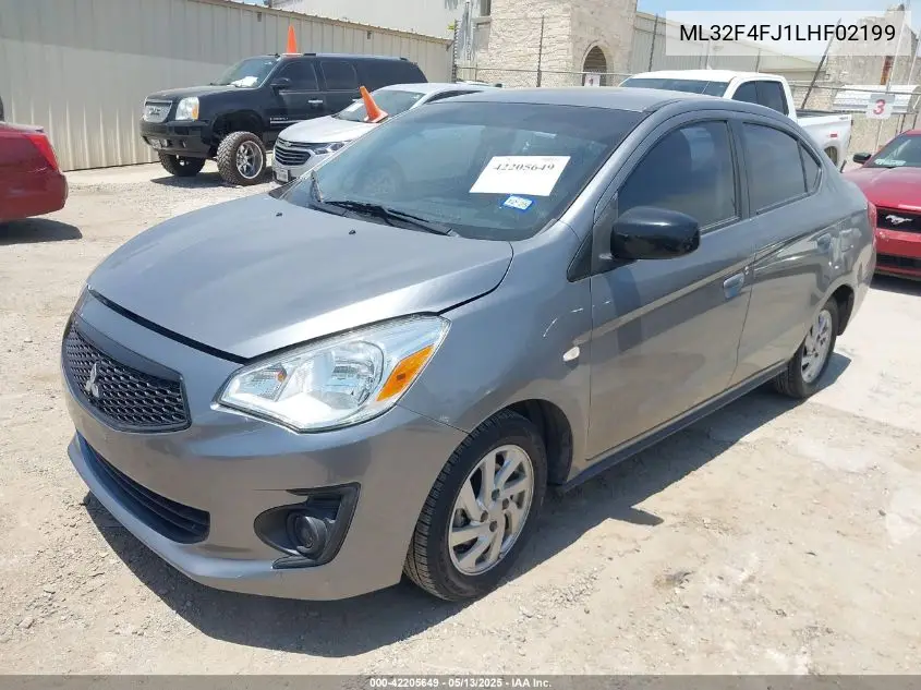 2020 Mitsubishi Mirage G4 Le VIN: ML32F4FJ1LHF02199 Lot: 42205649