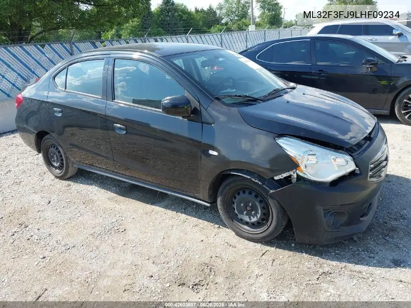 2020 Mitsubishi Mirage G4 Es VIN: ML32F3FJ9LHF09234 Lot: 42603507