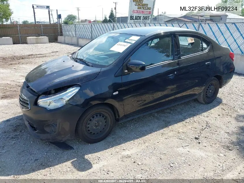 2020 Mitsubishi Mirage G4 Es VIN: ML32F3FJ9LHF09234 Lot: 42603507