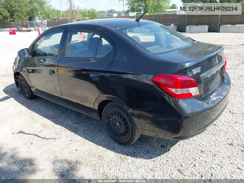 2020 Mitsubishi Mirage G4 Es VIN: ML32F3FJ9LHF09234 Lot: 42603507