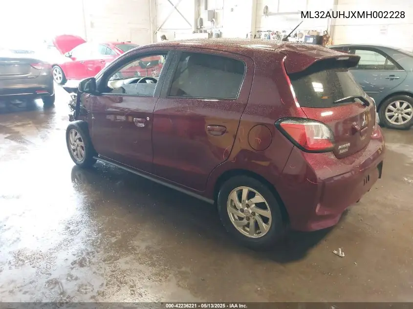 2021 Mitsubishi Mirage Carbonite Edition/Es/Le VIN: ML32AUHJXMH002228 Lot: 42236221