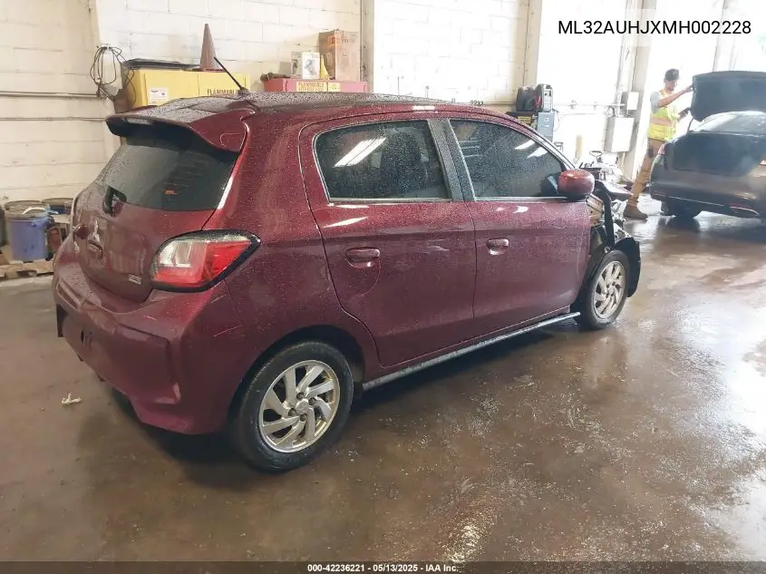 2021 Mitsubishi Mirage Carbonite Edition/Es/Le VIN: ML32AUHJXMH002228 Lot: 42236221