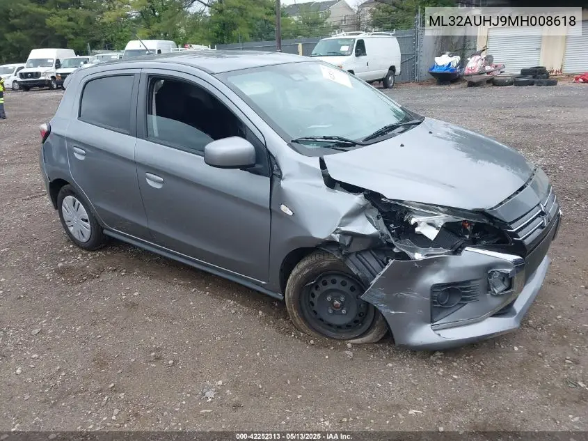 2021 Mitsubishi Mirage Carbonite Edition/Es/Le VIN: ML32AUHJ9MH008618 Lot: 42252313