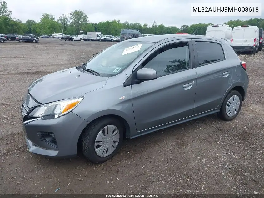 2021 Mitsubishi Mirage Carbonite Edition/Es/Le VIN: ML32AUHJ9MH008618 Lot: 42252313