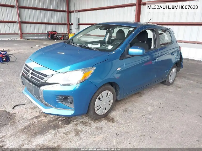 2021 Mitsubishi Mirage Carbonite Edition/Es/Le VIN: ML32AUHJ8MH007623 Lot: 42589599