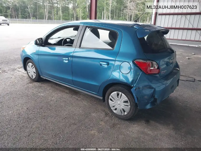 2021 Mitsubishi Mirage Carbonite Edition/Es/Le VIN: ML32AUHJ8MH007623 Lot: 42589599