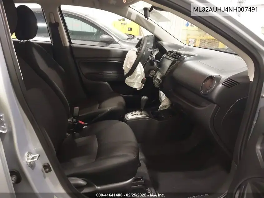 2022 Mitsubishi Mirage Es VIN: ML32AUHJ4NH007491 Lot: 41641405
