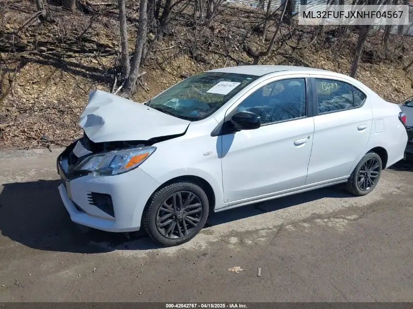 2022 Mitsubishi Mirage G4 Black Edition/Es/Le VIN: ML32FUFJXNHF04567 Lot: 42042767