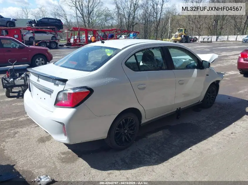 2022 Mitsubishi Mirage G4 Black Edition/Es/Le VIN: ML32FUFJXNHF04567 Lot: 42042767