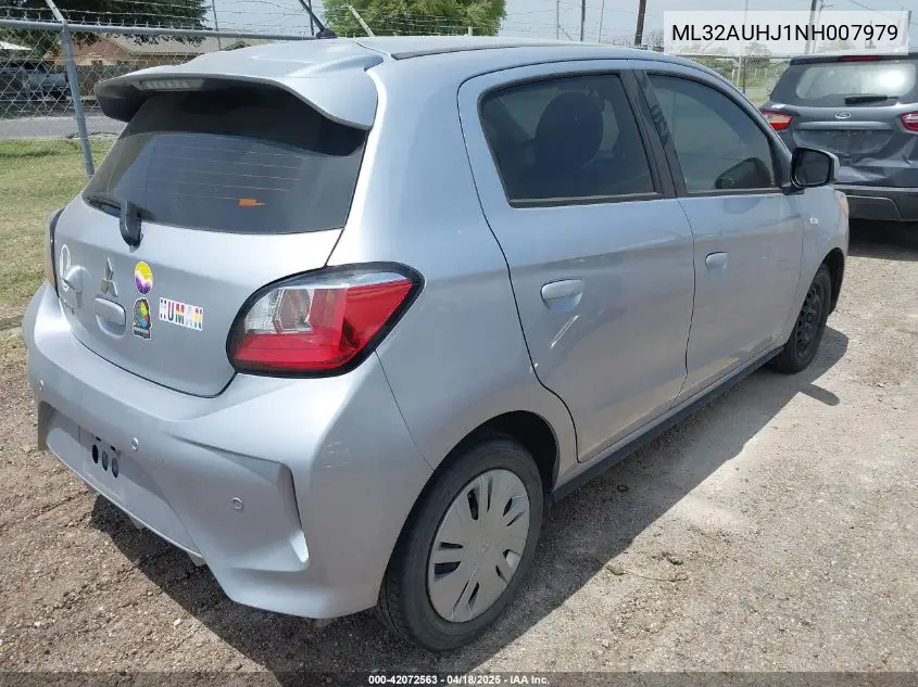 2022 Mitsubishi Mirage Es/Le VIN: ML32AUHJ1NH007979 Lot: 42072563