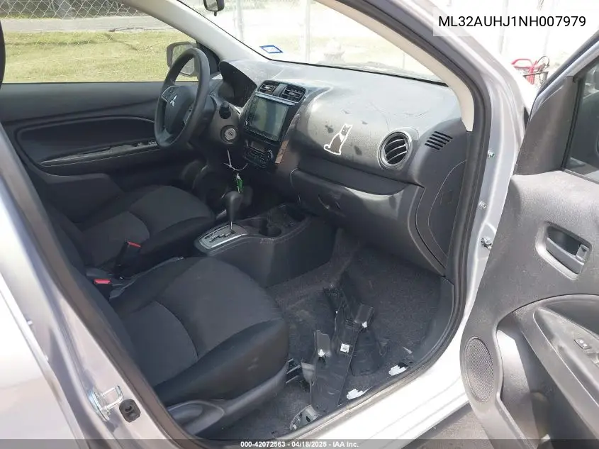 2022 Mitsubishi Mirage Es/Le VIN: ML32AUHJ1NH007979 Lot: 42072563