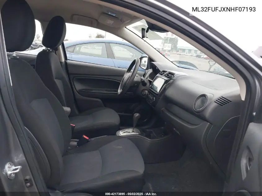 2022 Mitsubishi Mirage G4 Es VIN: ML32FUFJXNHF07193 Lot: 42173895